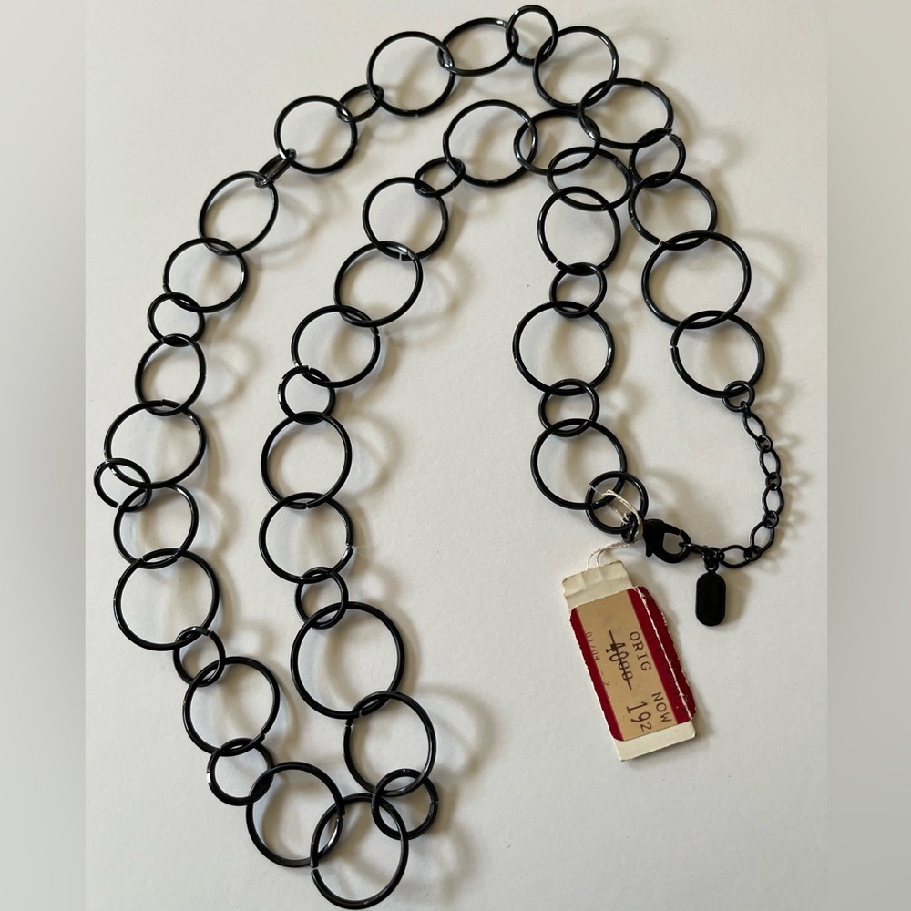 Alfani black chain statement necklace